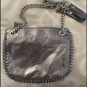 Michael by Michael Kors silver snakeskin crossbody bag